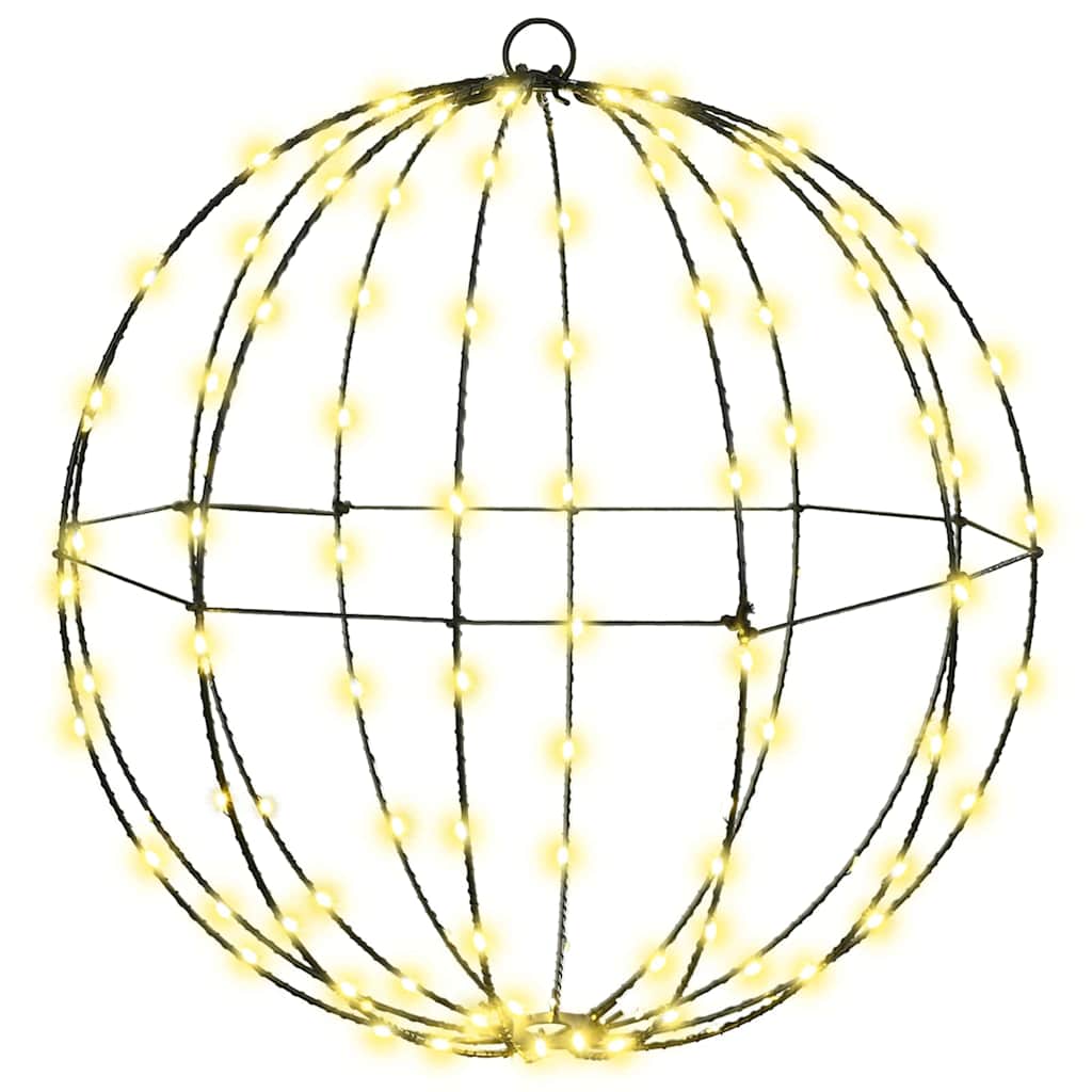 Bola cu 192 LED 2 pcs Alb cald 40 cm Metal GartenMobel Dekor