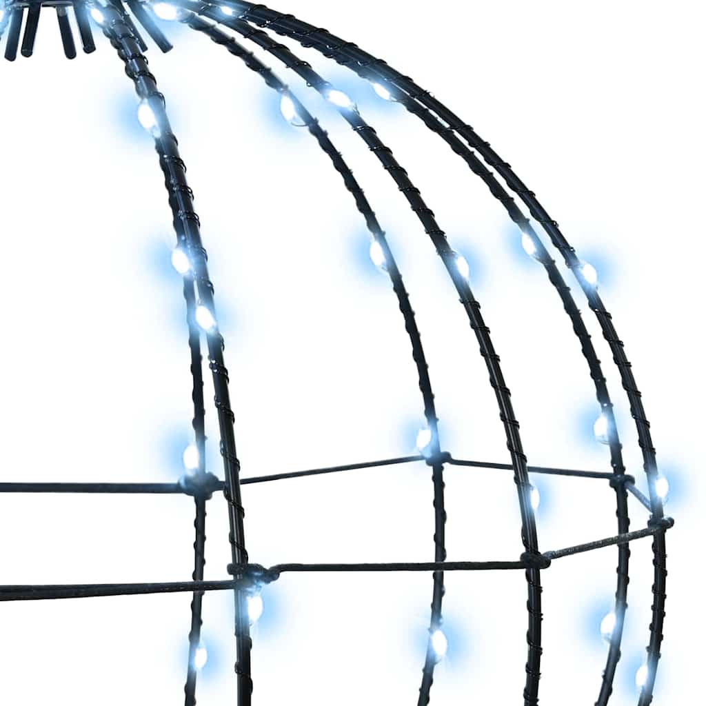 Bola cu 192 LED Alb rece 60 cm Metal GartenMobel Dekor