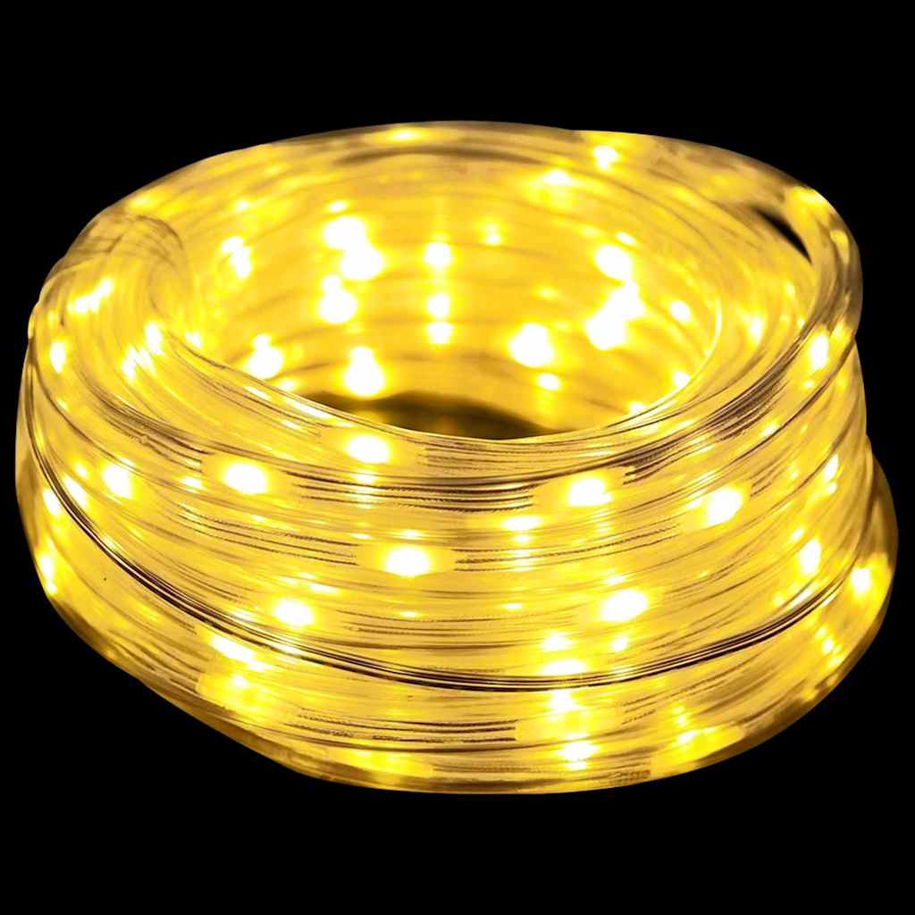 Lumină cu sfoară cu 120 LED Alb cald 5 m PVC GartenMobel Dekor