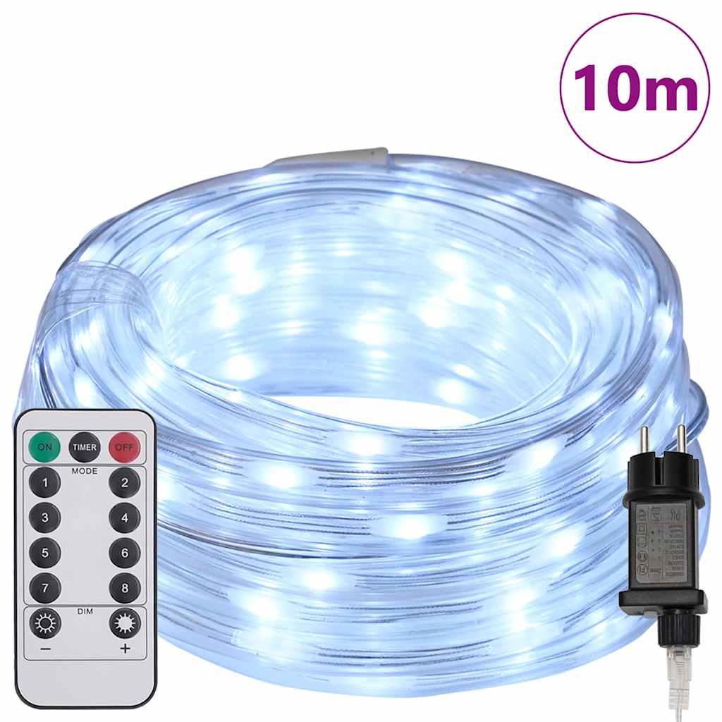 Lumină cu sfoară cu 240 LED Alb Rece 10 m PVC GartenMobel Dekor