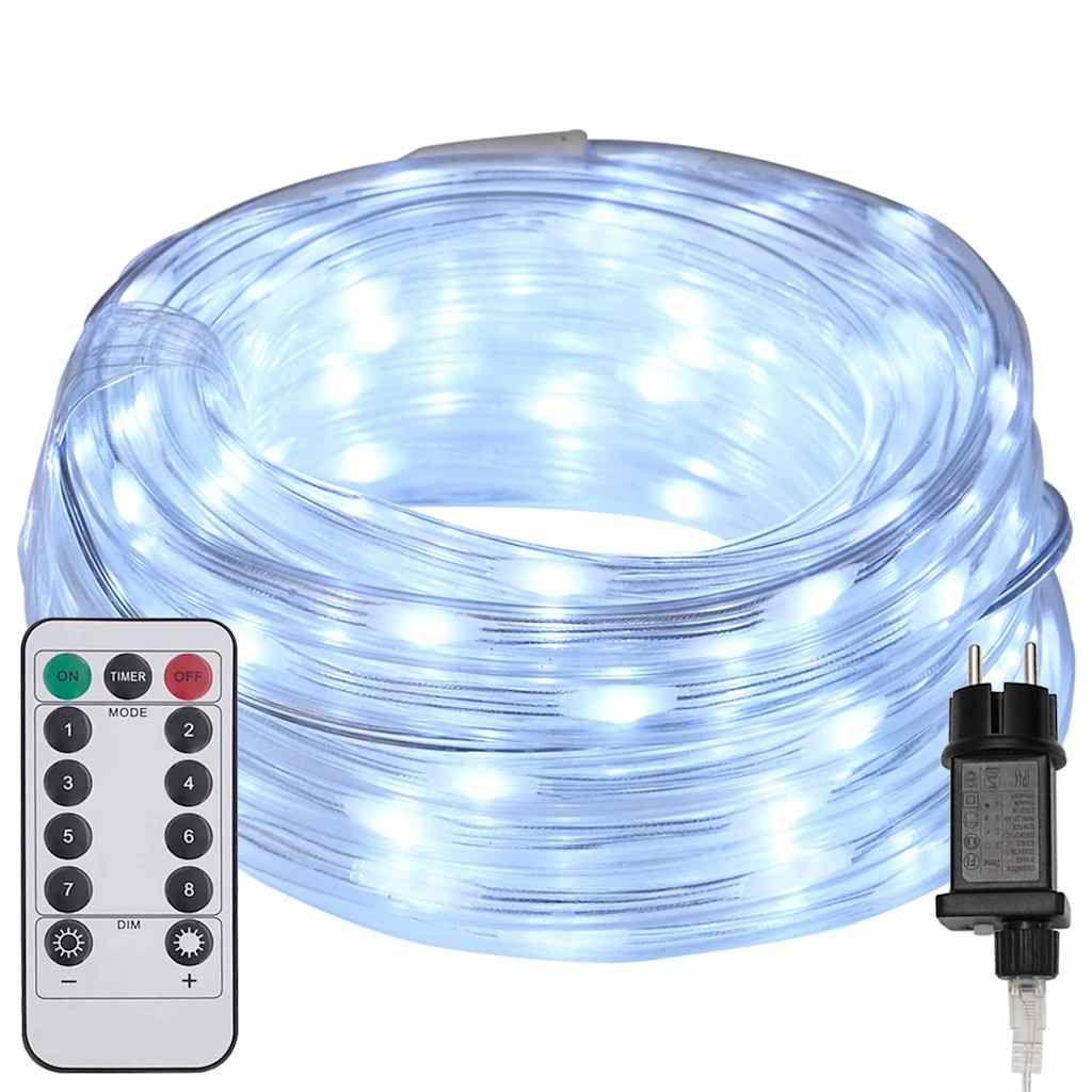 Lumină cu sfoară cu 240 LED Alb Rece 10 m PVC GartenMobel Dekor