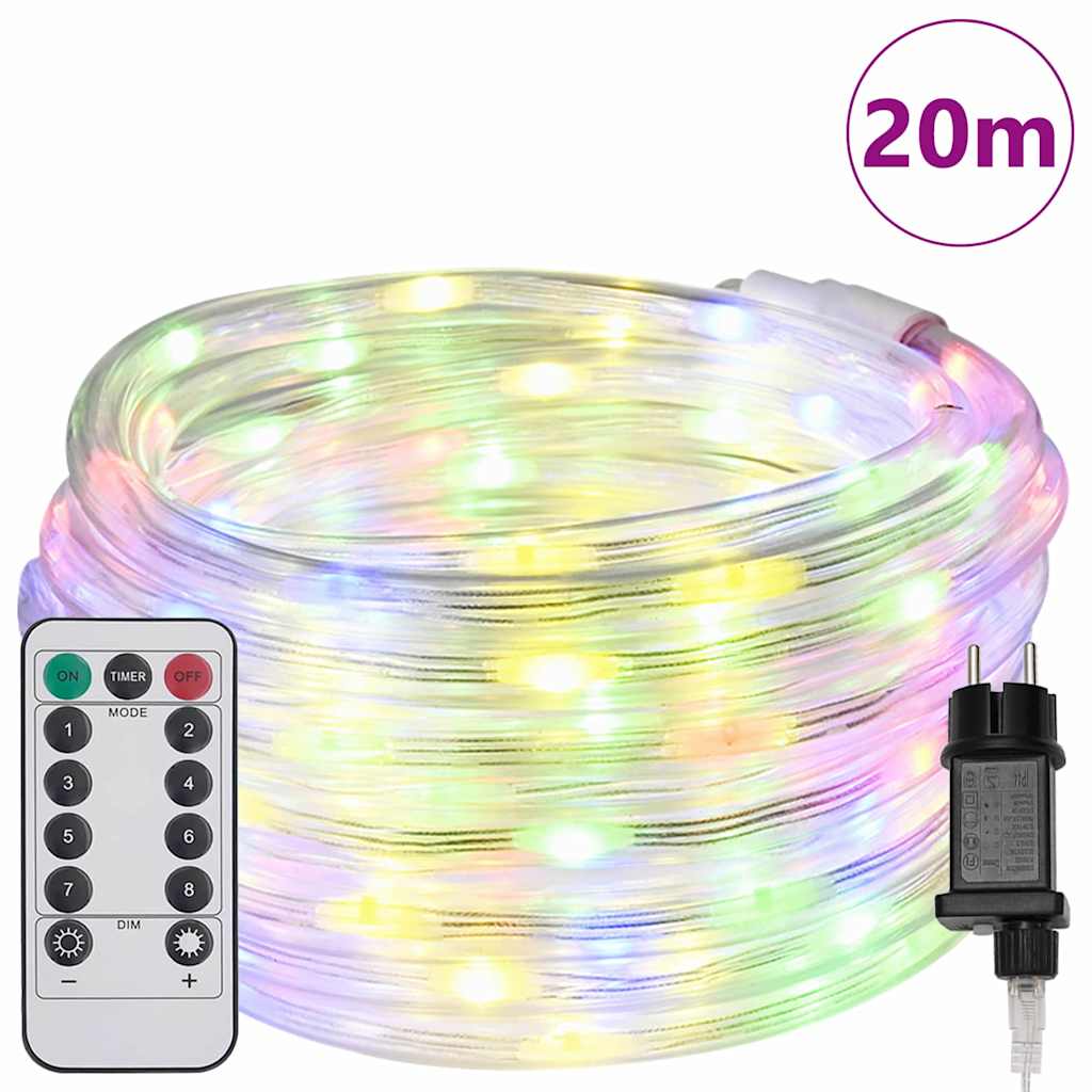 Lumină cu sfoară cu 480 LED Multicolour 20 m PVC GartenMobel Dekor