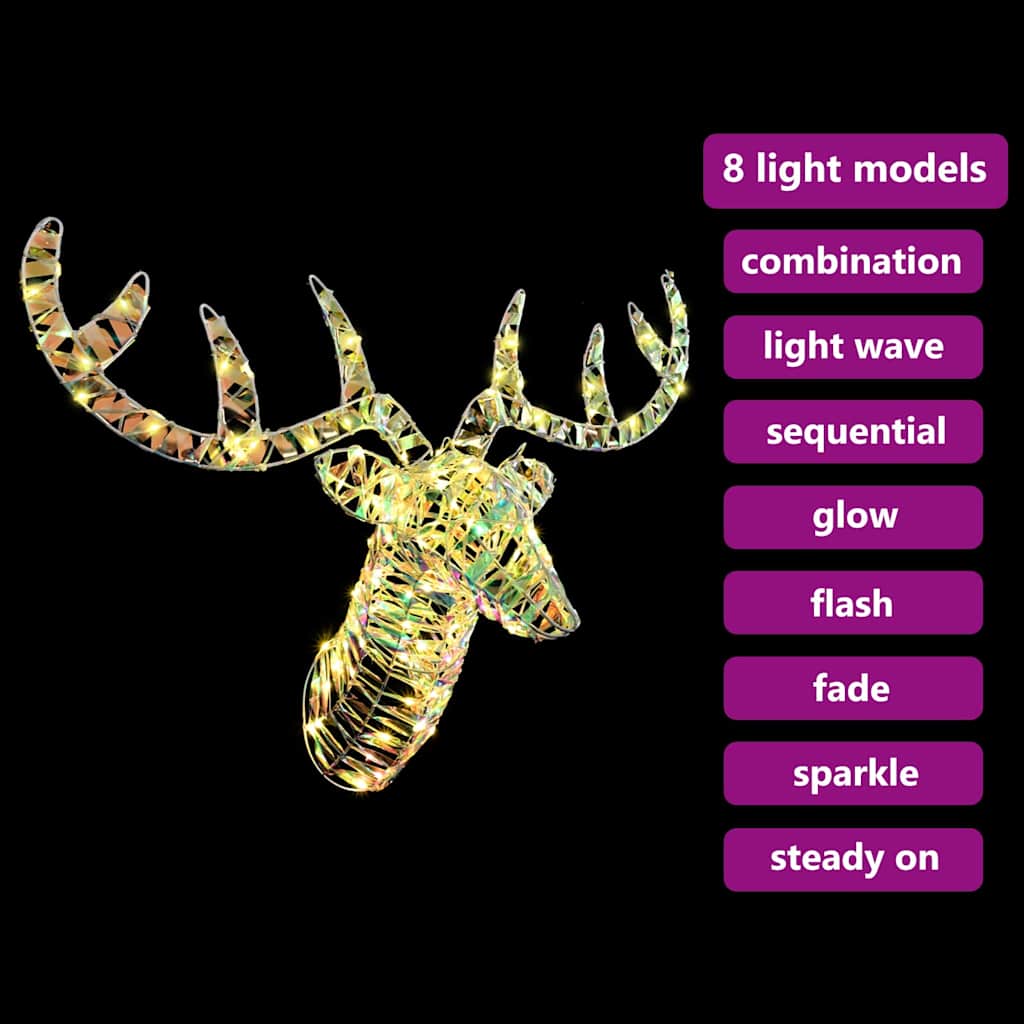 Sanie cu ren cu 140 LED Alb cald 60 cm PET GartenMobel Dekor