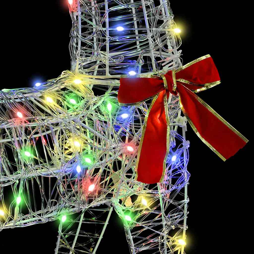 Sanie cu ren cu 200 LED colorat 70 x 26 x 128.5 cm Acril GartenMobel Dekor