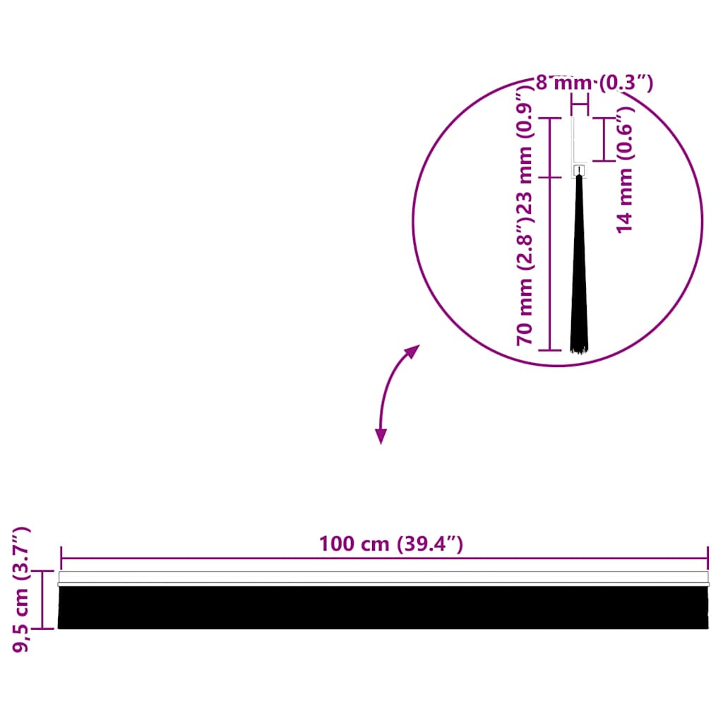 Dopuri pentru uși autoadezive 12 pcs Maro 100 cm GartenMobel Dekor