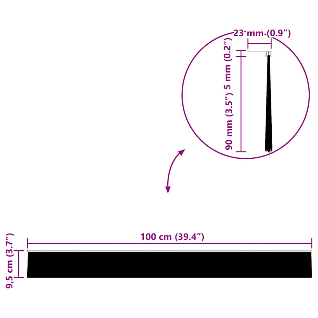 Dopuri pentru uși autoadezive 2 pcs Maro 100 cm GartenMobel Dekor