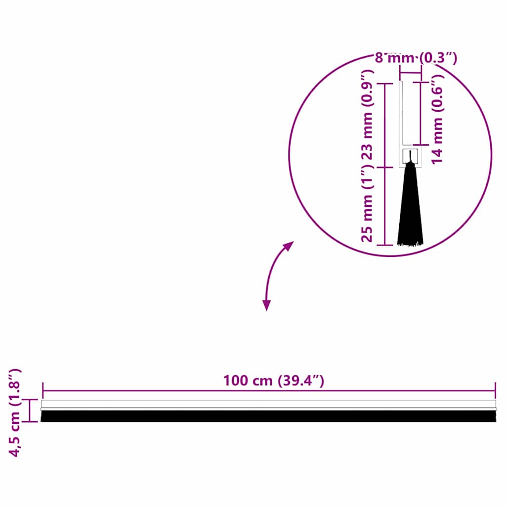 Dopuri pentru uși autoadezive 2 pcs Maro 100 cm GartenMobel Dekor