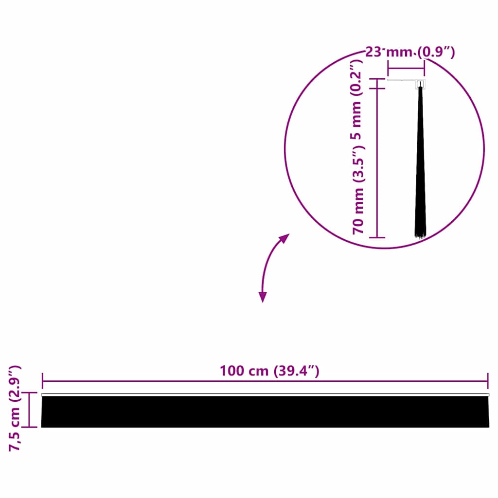 Dopuri pentru uși autoadezive 6 pcs Maro 100 cm GartenMobel Dekor