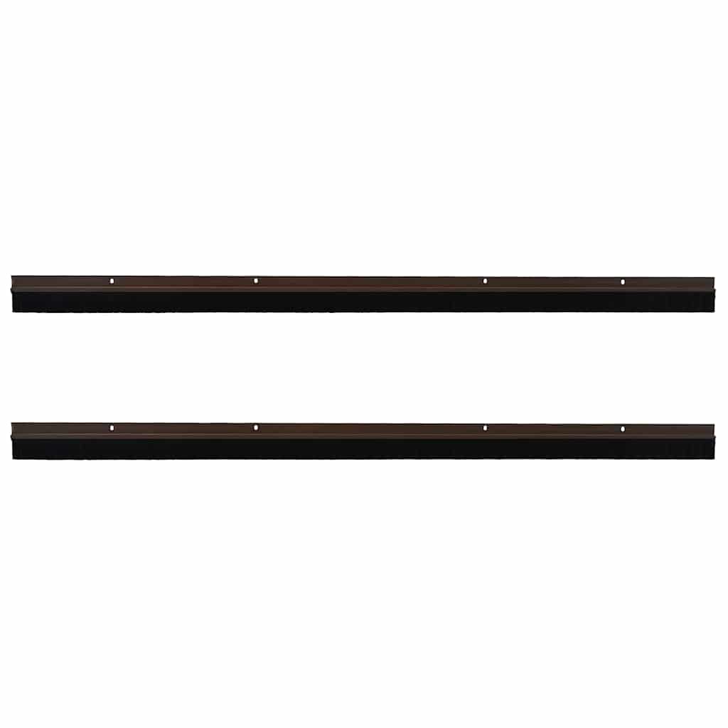 Perdele de ușă cu perii cu montare prin înșurubare 2 pcs Maro GartenMobel Dekor