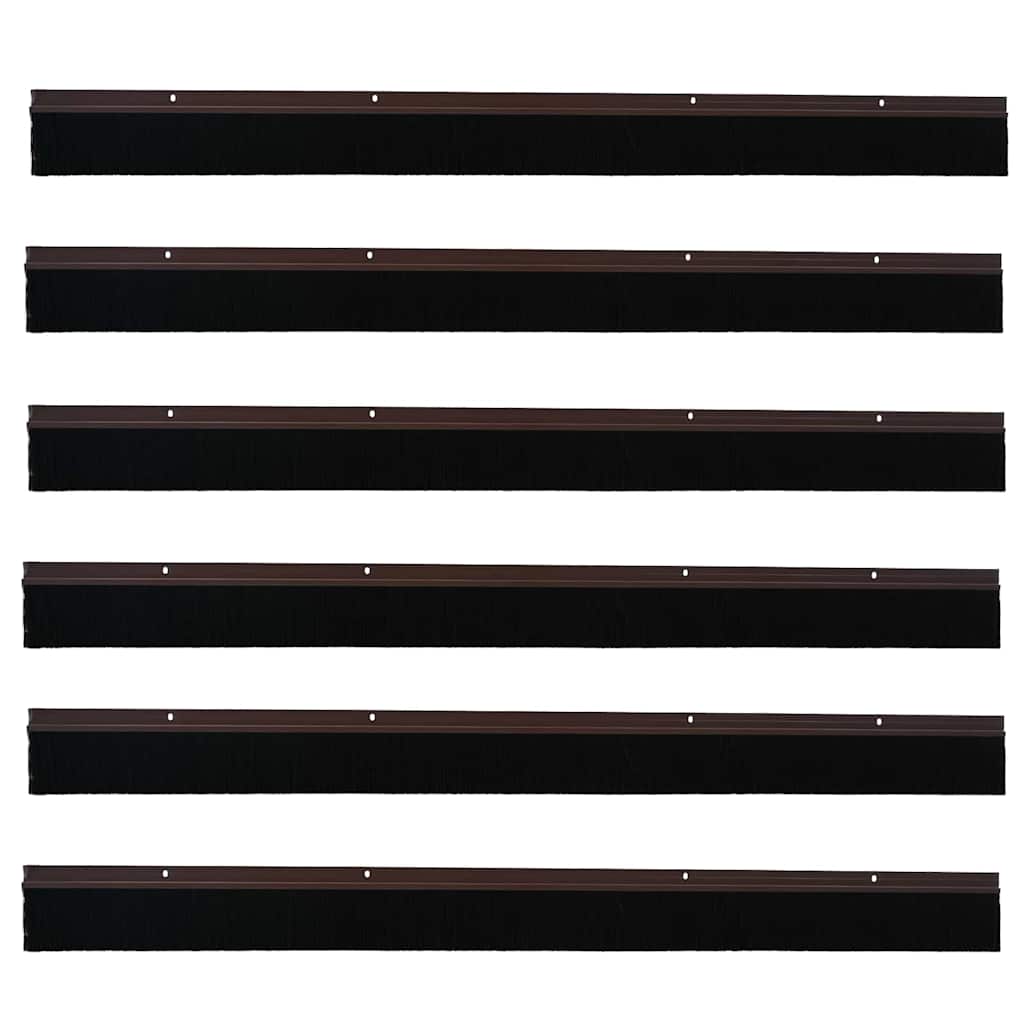 Perdele de ușă cu perii cu montare prin înșurubare 6 pcs Maro GartenMobel Dekor