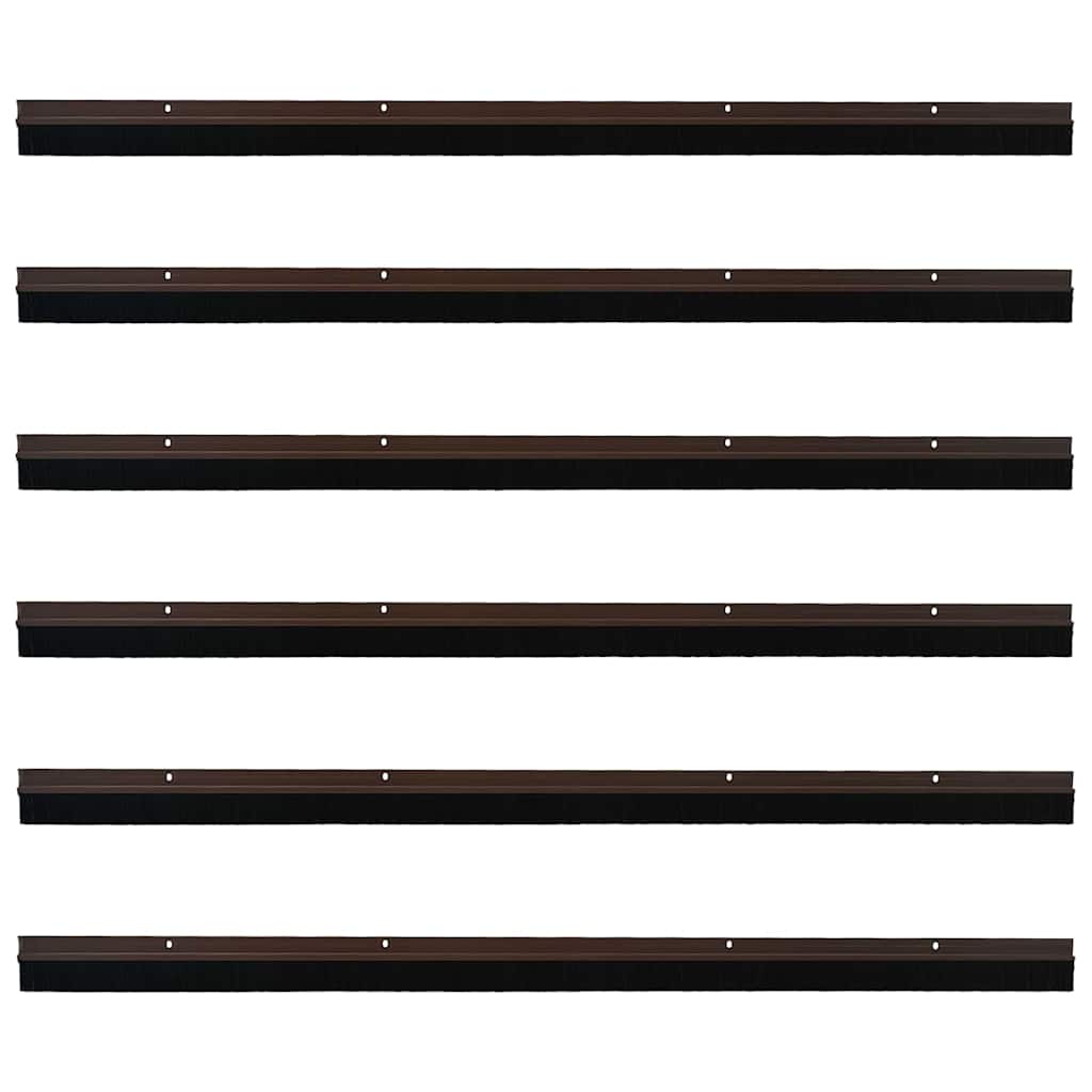 Perdele de ușă cu perii cu montare prin înșurubare 6 pcs Maro GartenMobel Dekor