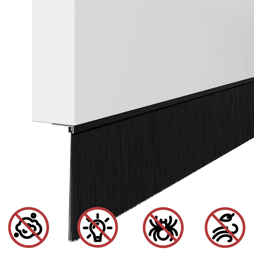 Dopuri pentru uși autoadezive 2 pcs Negru 100 cm GartenMobel Dekor
