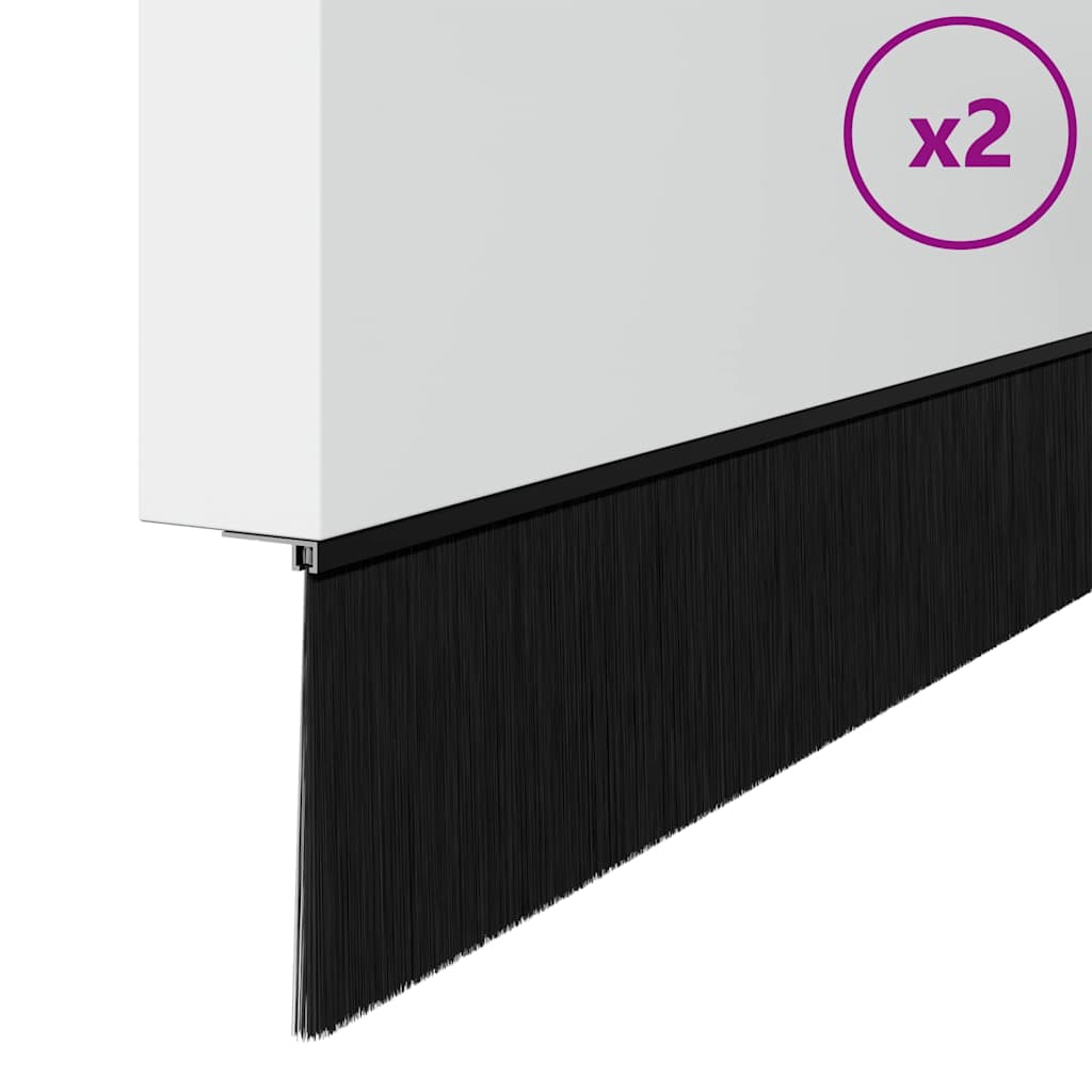 Dopuri pentru uși autoadezive 2 pcs Negru 100 cm GartenMobel Dekor