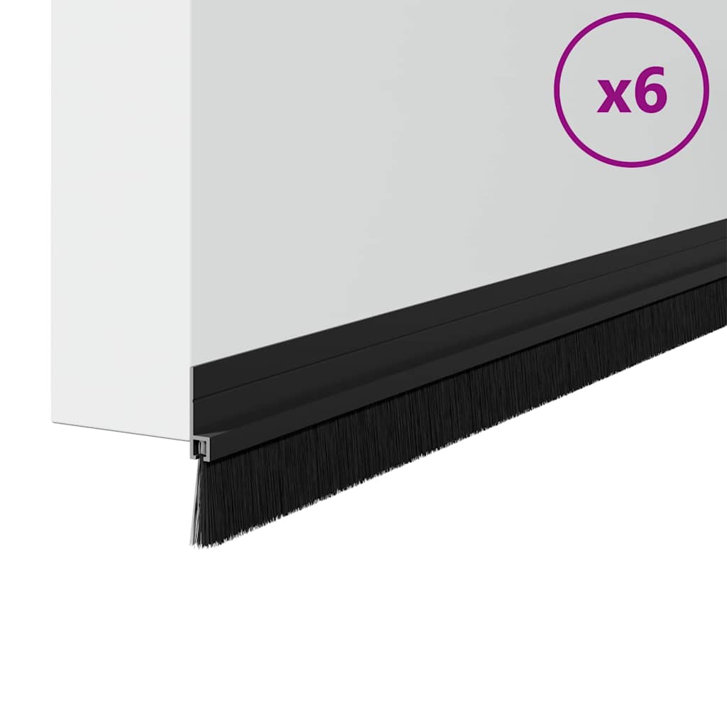 Dopuri pentru uși autoadezive 6 pcs Negru 100 cm GartenMobel Dekor