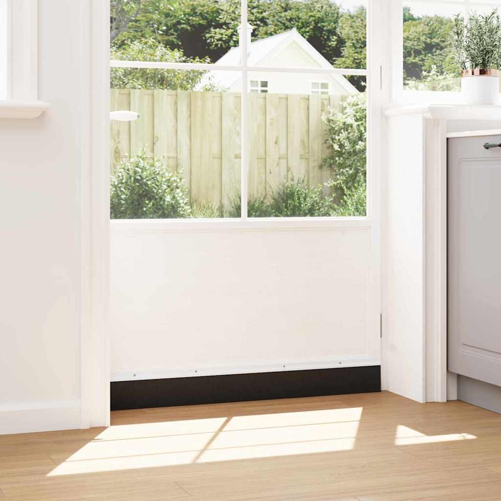 Perdele de ușă cu perii cu montare prin înșurubare 2 pcs Alb GartenMobel Dekor