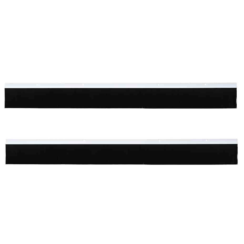 Perdele de ușă cu perii cu montare prin înșurubare 2 pcs Alb GartenMobel Dekor