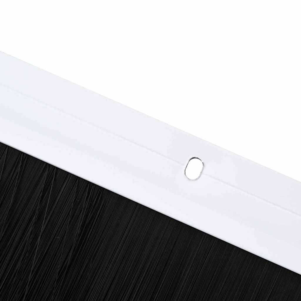 Perdele de ușă cu perii cu montare prin înșurubare 2 pcs Alb GartenMobel Dekor