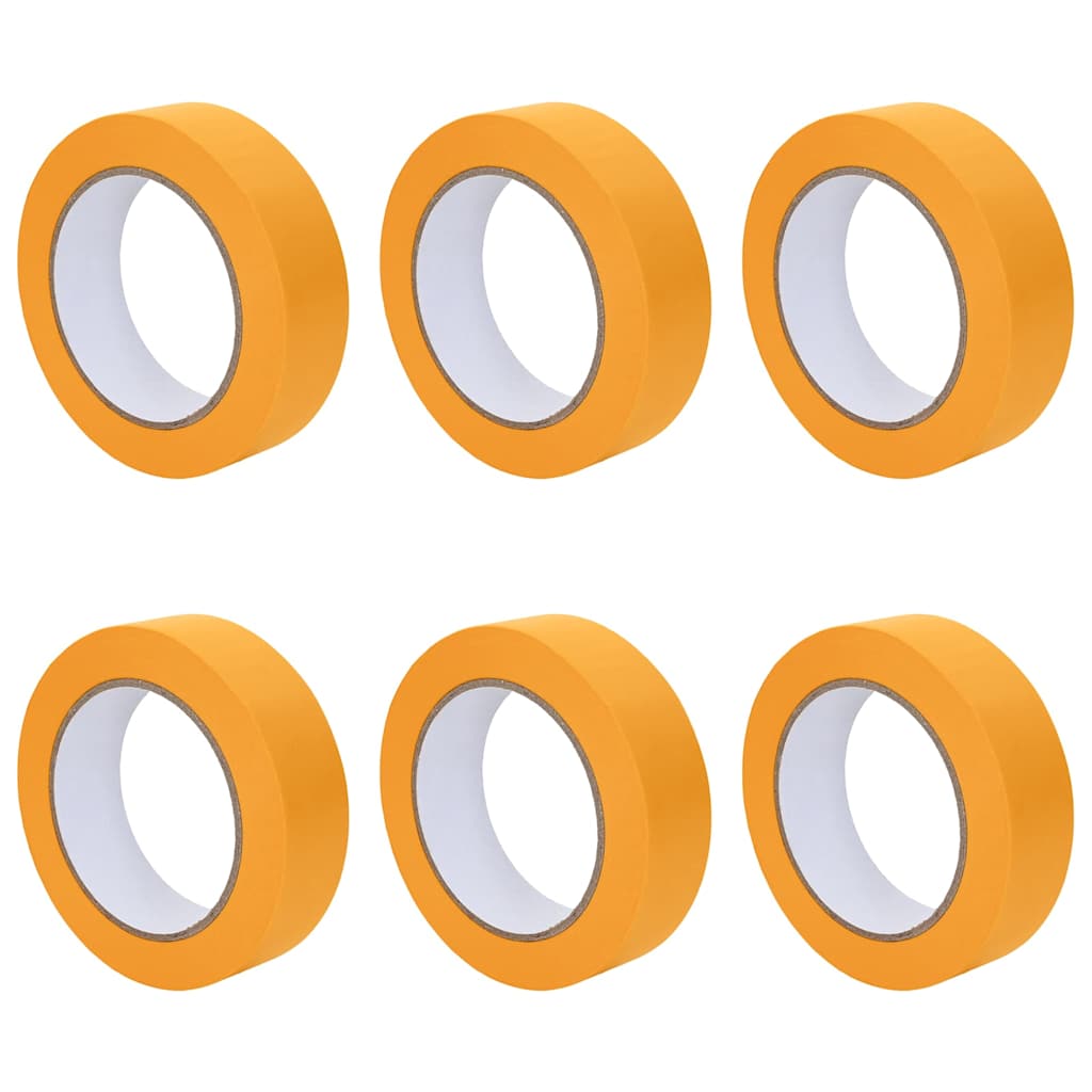 Bende de Mascare pentru Pictori 6 pcs Galben 25mm x 50m Hârtie GartenMobel Dekor