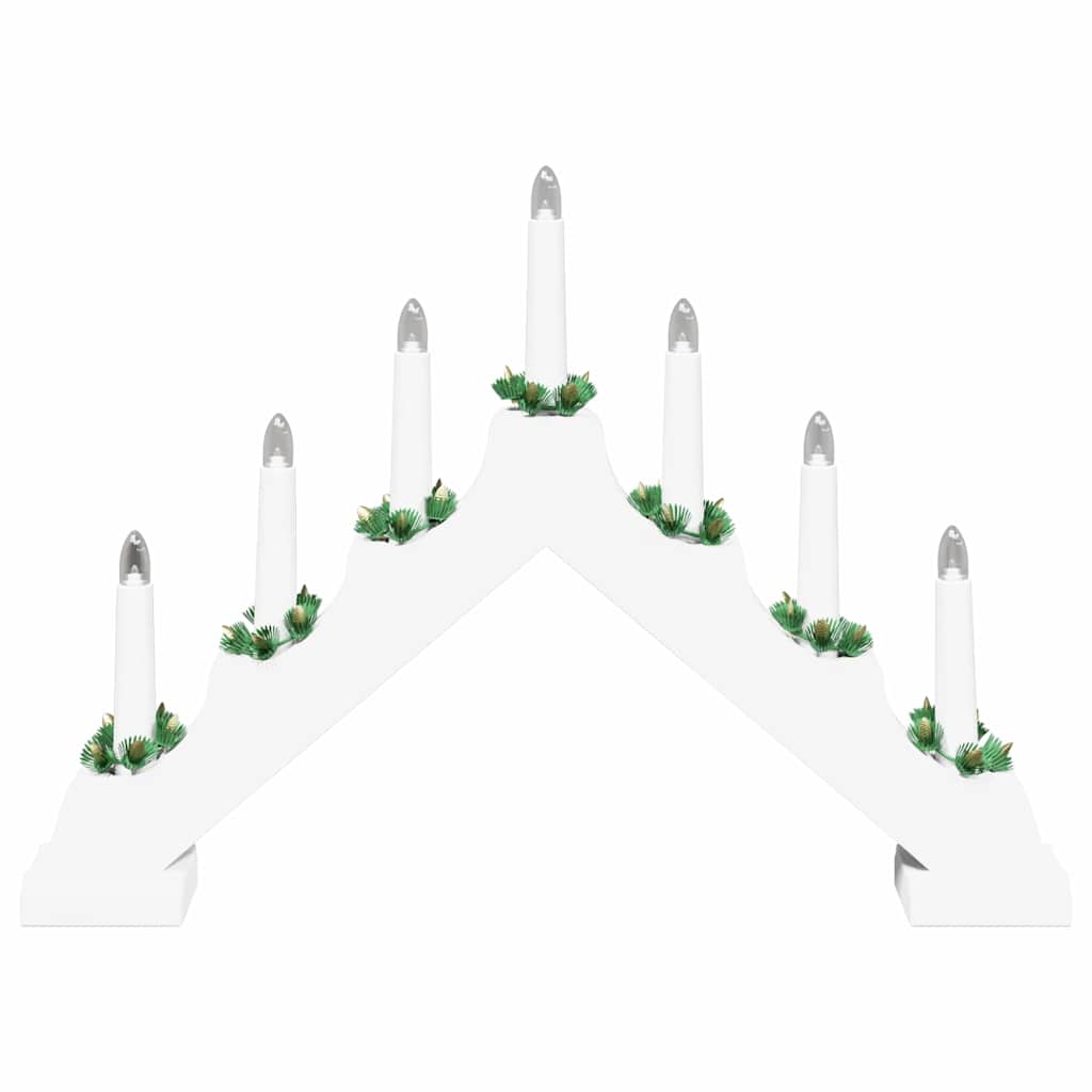 Pod din Lumânări de Crăciun cu 7 LED 3 pcs Alb 39.5 x 5 x 29 cm GartenMobel Dekor