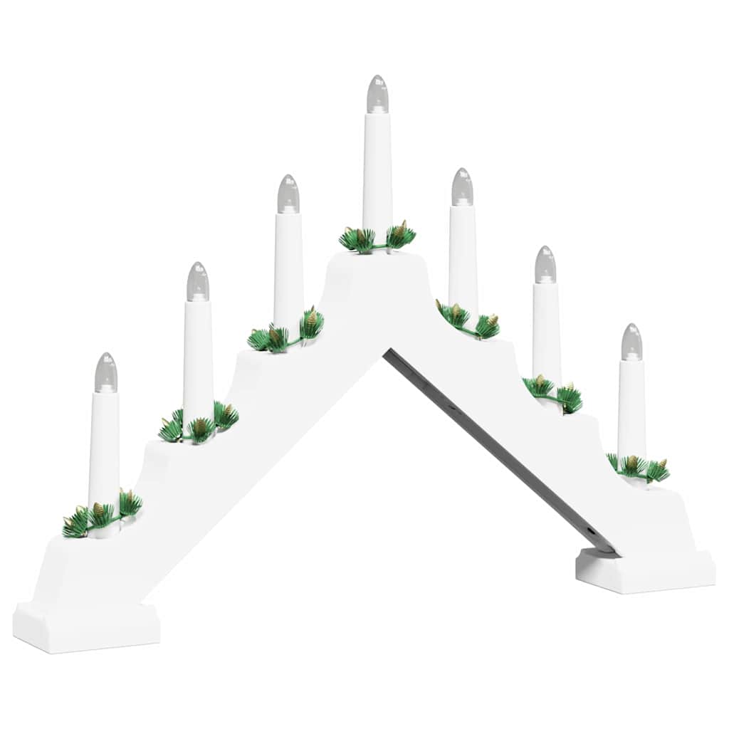 Pod din Lumânări de Crăciun cu 7 LED 3 pcs Alb 39.5 x 5 x 29 cm GartenMobel Dekor