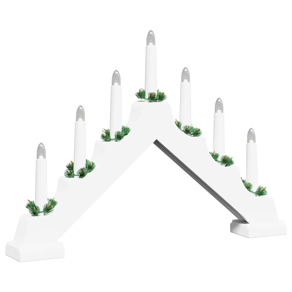 Pod din Lumânări de Crăciun cu 7 LED 3 pcs Alb 39.5 x 5 x 29 cm GartenMobel Dekor