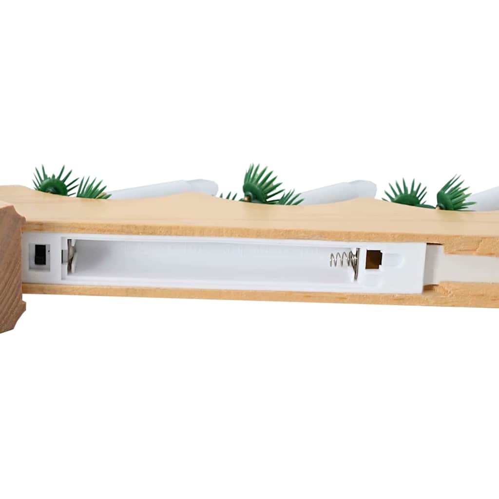 Pod din Lumânări de Crăciun cu 7 LED Maro 39.5 x 5 x 29 cm GartenMobel Dekor