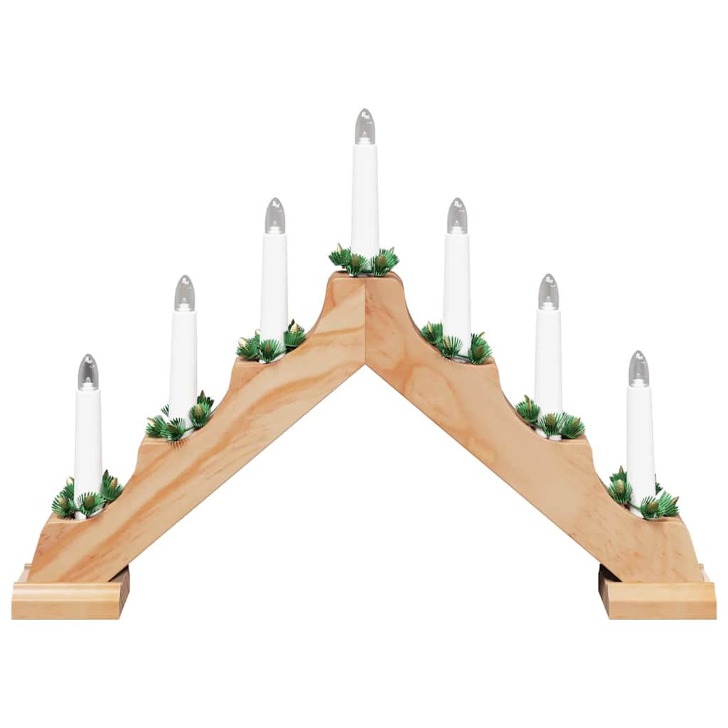 Pod din Lumânări de Crăciun cu 7 LED Maro 39.5 x 5 x 29 cm GartenMobel Dekor
