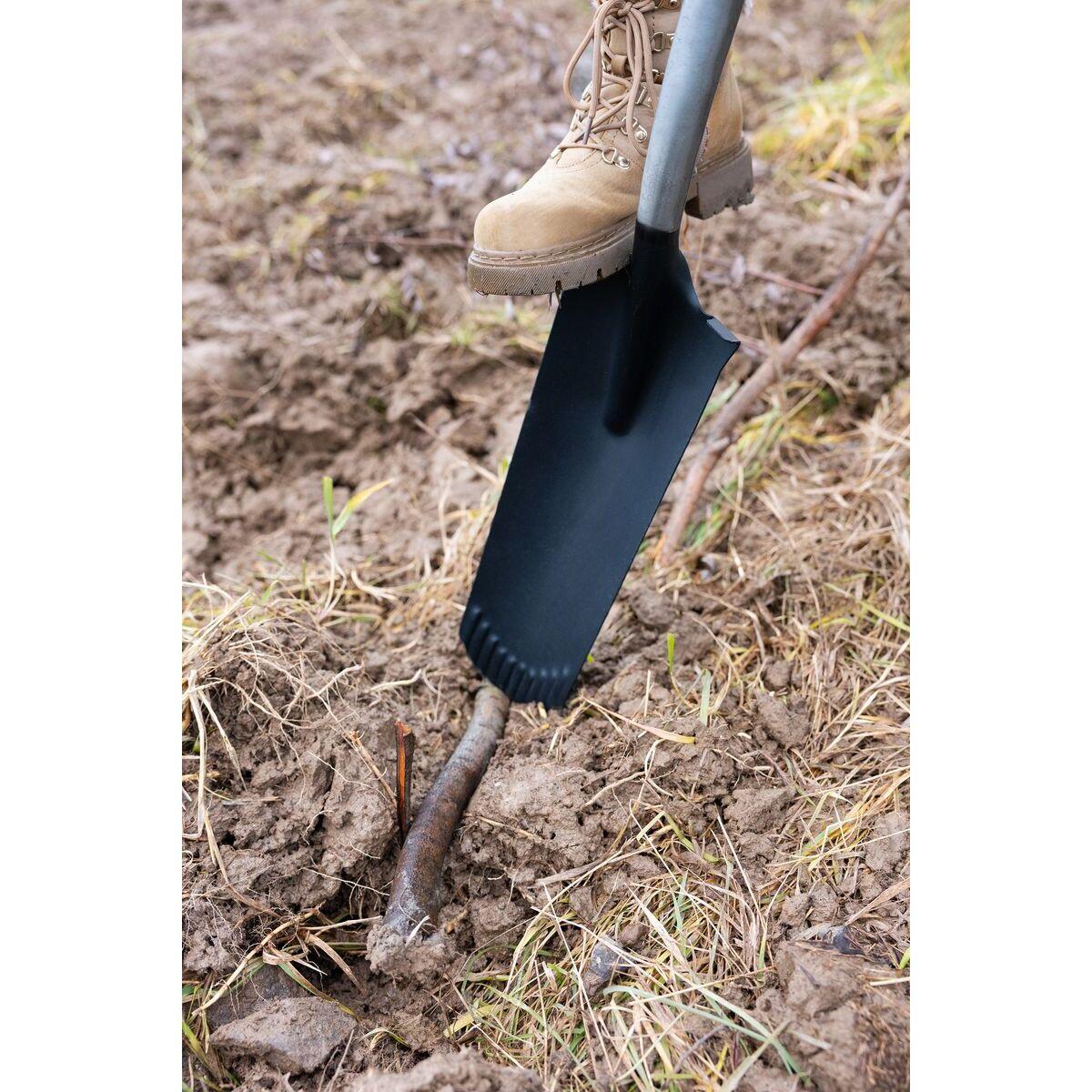 Harlet, cazma, ingust, cu varf zimtat, coada lemn, 12.5x40x128 cm, Strend Pro Premium RedShark GartenVIP DiyLine