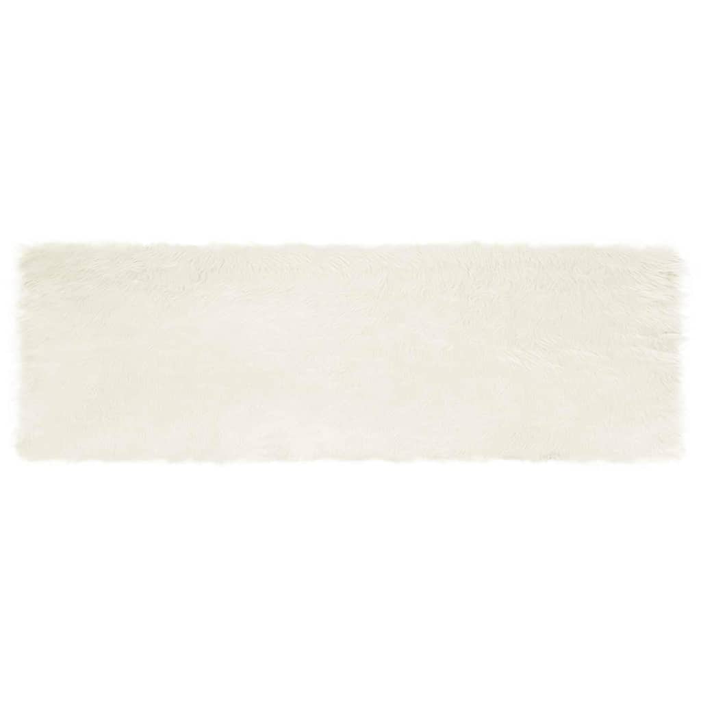 Covoare Alb 80 x 250 cm Acrilic, poliester GartenMobel Dekor