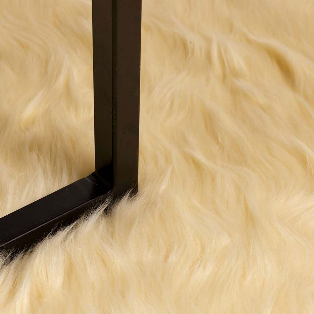 Covor Faux din Lână de oaie Crem 240 x 340 cm Poliester GartenMobel Dekor