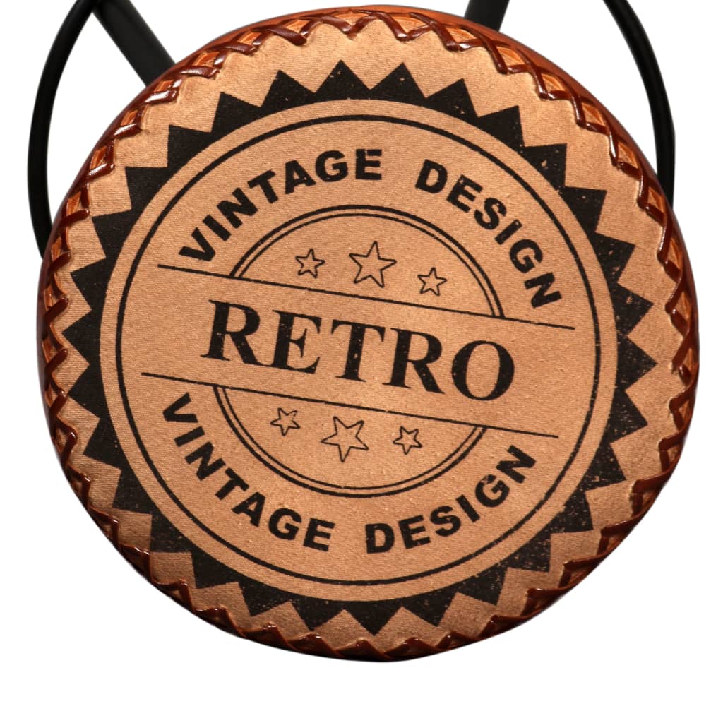 Set mobilier bar, 5 piese, lemn acacia, piele naturală & pânză GartenMobel Dekor