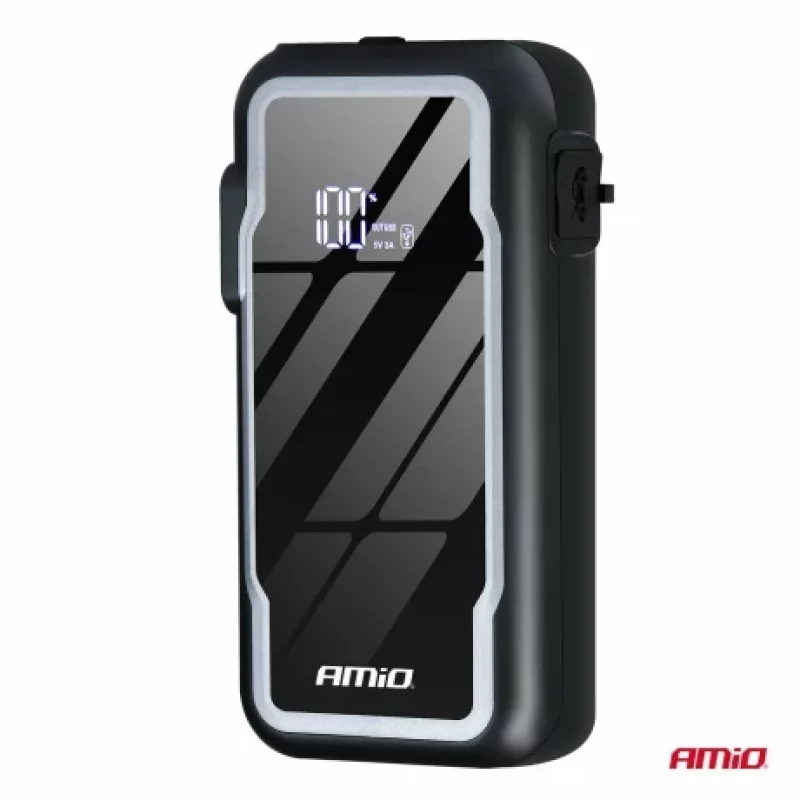 Robot pornire portabil 3 in 1 cu LED si Powerbank 12V 12Ah 1600A AMIO Garage AutoRide