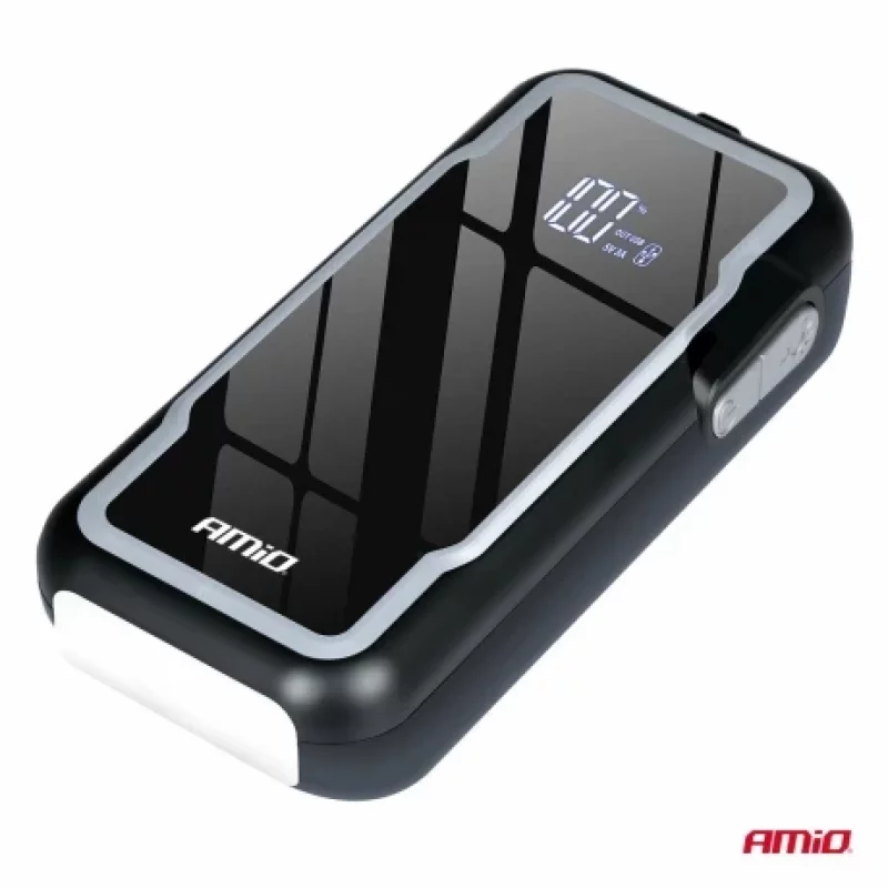 Robot pornire portabil 3 in 1 cu LED si Powerbank 12V 12Ah 1600A AMIO Garage AutoRide