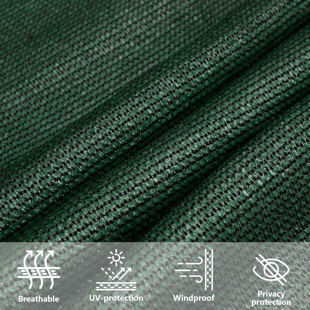 Pânză parasolar verde închis 6x6x6 m HDPE 160 g/m² triunghiular GartenMobel Dekor