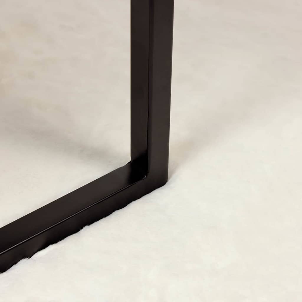 Covor din Blană Faux de Iepure Alb 200 x 200 cm Poliester GartenMobel Dekor