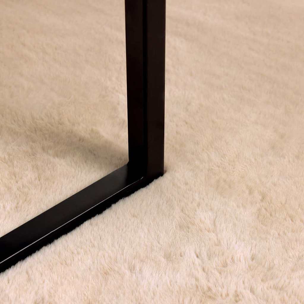 Covor din Blană Faux de Iepure Bej 80 x 200 cm Poliester GartenMobel Dekor