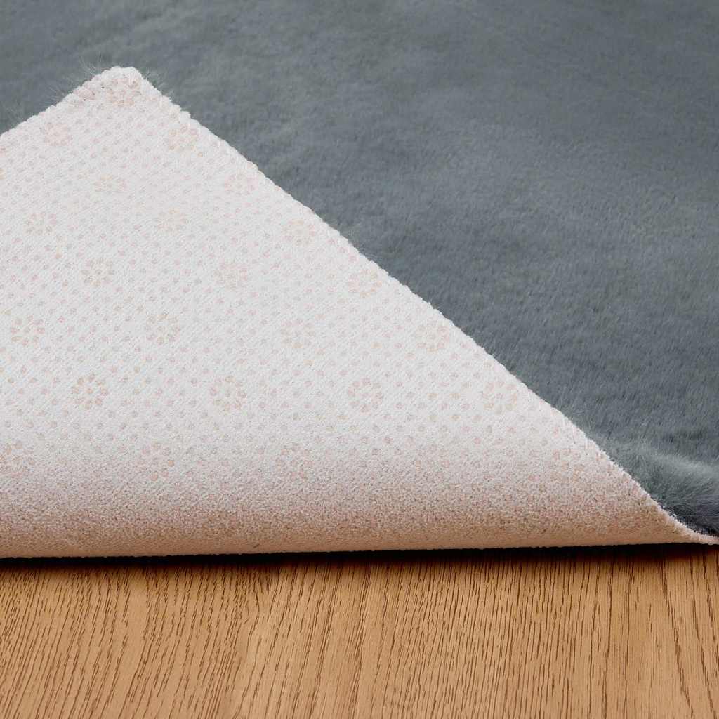 Covor din Blană Faux de Iepure Antracit 240 x 340 cm Poliester GartenMobel Dekor