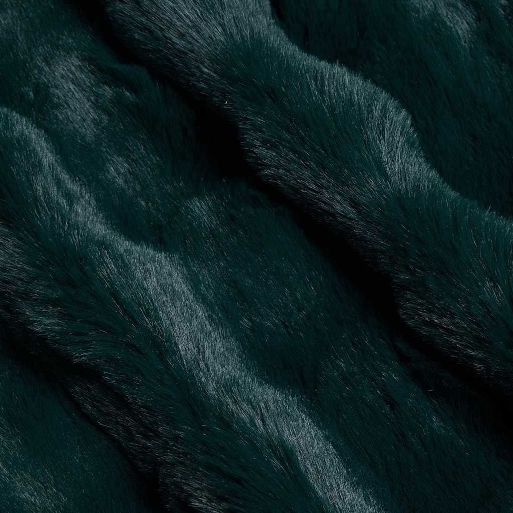 Pătură din Blană sintetică de Iepure 4 pcs Verde închis GartenMobel Dekor