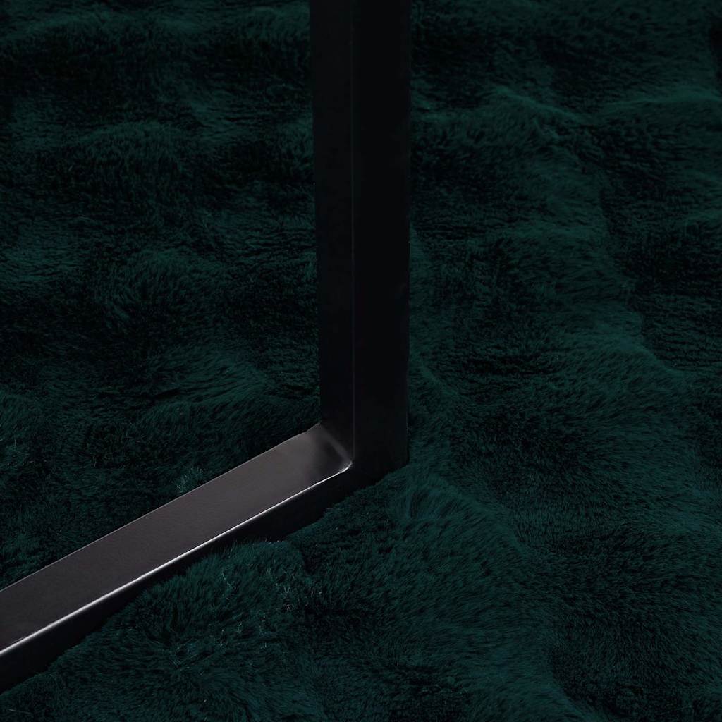 Pătură din Blană sintetică de Iepure 4 pcs Verde închis GartenMobel Dekor