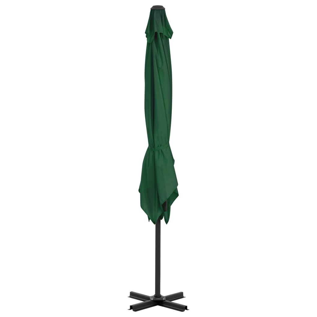 Umbrelă în consolă cu stâlp din aluminiu, verde, 250x250 cm GartenMobel Dekor