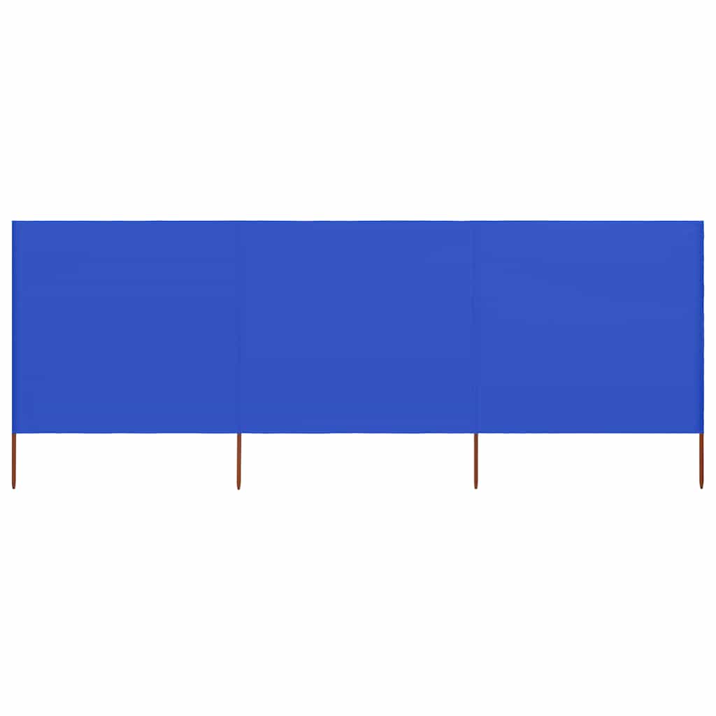Paravan anti-vânt cu 3 panouri, azur, 400 x 120 cm, textil GartenMobel Dekor