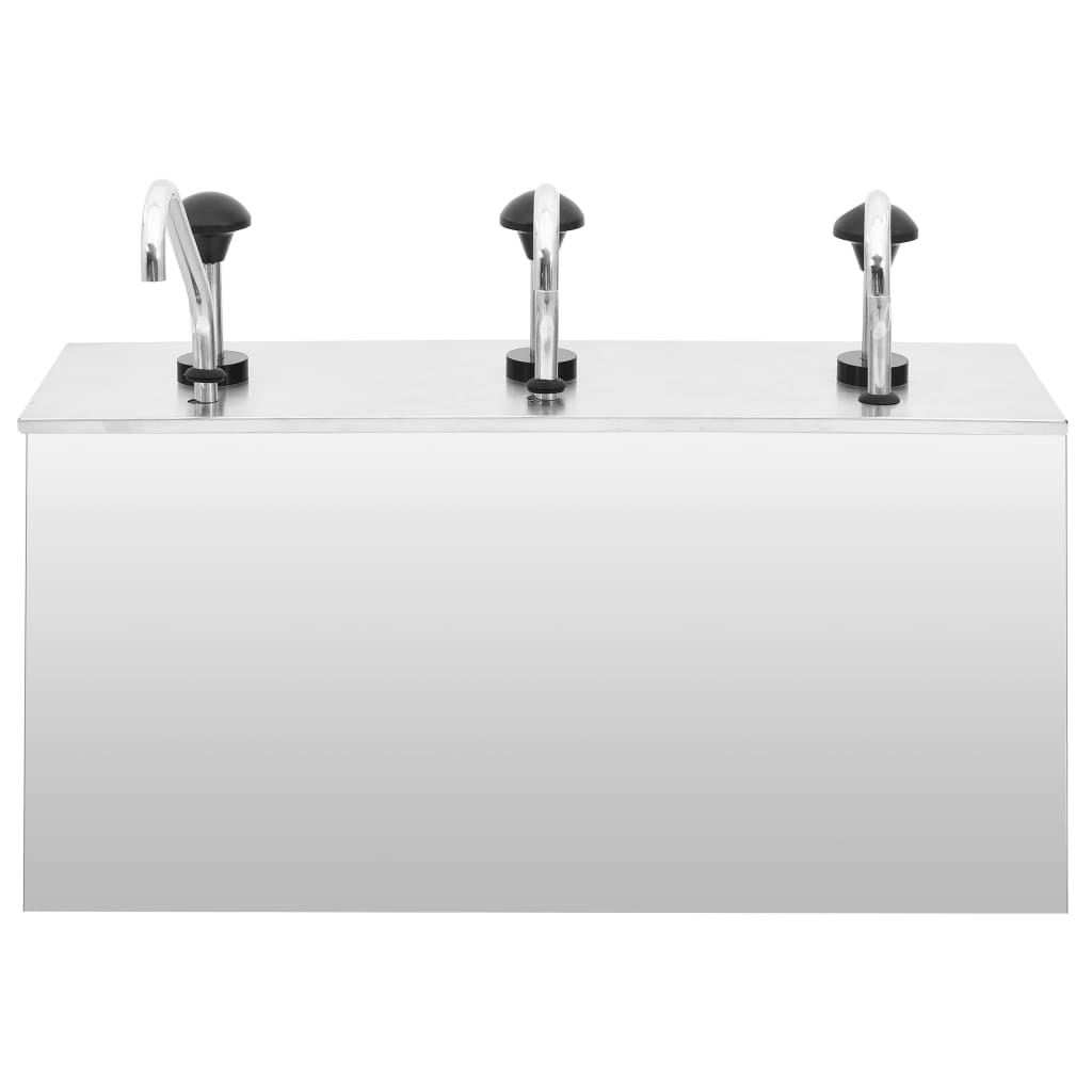 Dozator de sos, 3 x 3,5 L, oțel inoxidabil GartenMobel Dekor