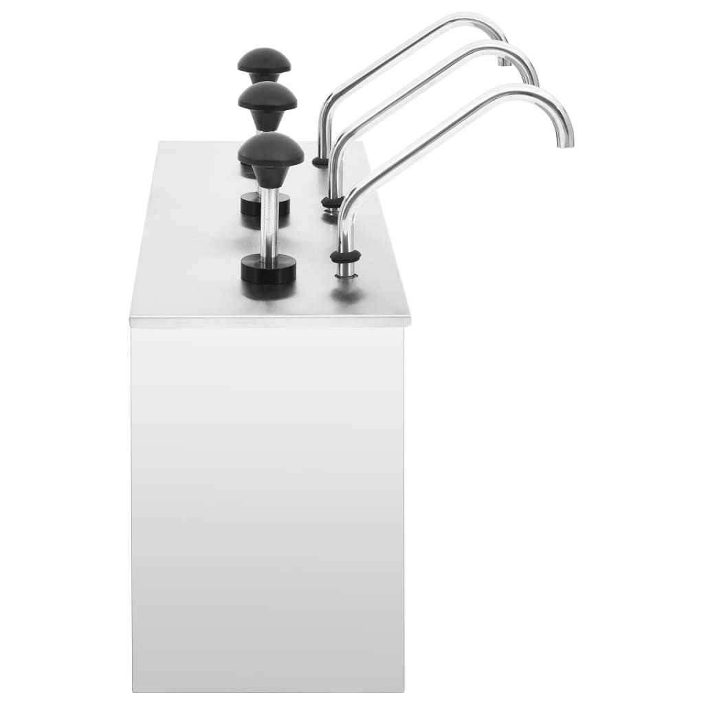 Dozator de sos, 3 x 3,5 L, oțel inoxidabil GartenMobel Dekor