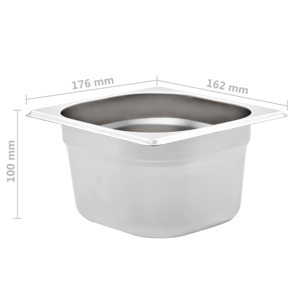 Recipiente Gastronorm 12 buc. GN 1/6 100 mm oțel inoxidabil GartenMobel Dekor