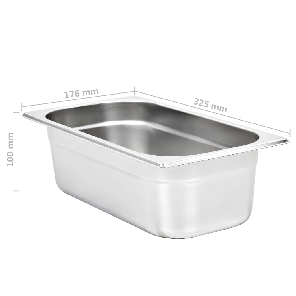 Recipiente Gastronorm 8 buc. GN 1/3 100 mm oțel inoxidabil GartenMobel Dekor