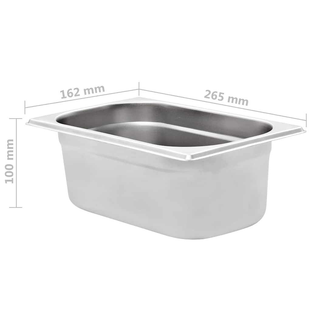 Recipiente Gastronorm 8 buc. GN 1/4 100 mm oțel inoxidabil GartenMobel Dekor