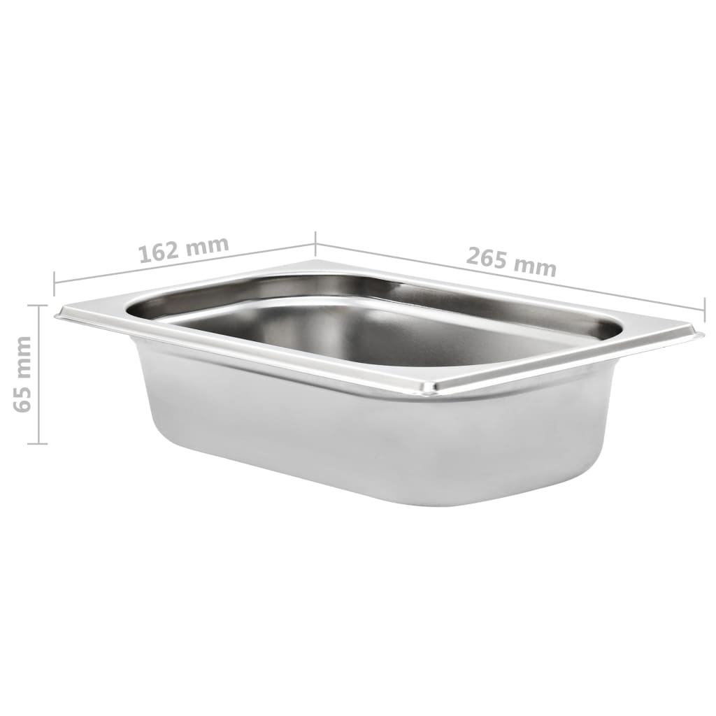 Recipiente Gastronorm 8 buc. GN 1/4 65 mm oțel inoxidabil GartenMobel Dekor