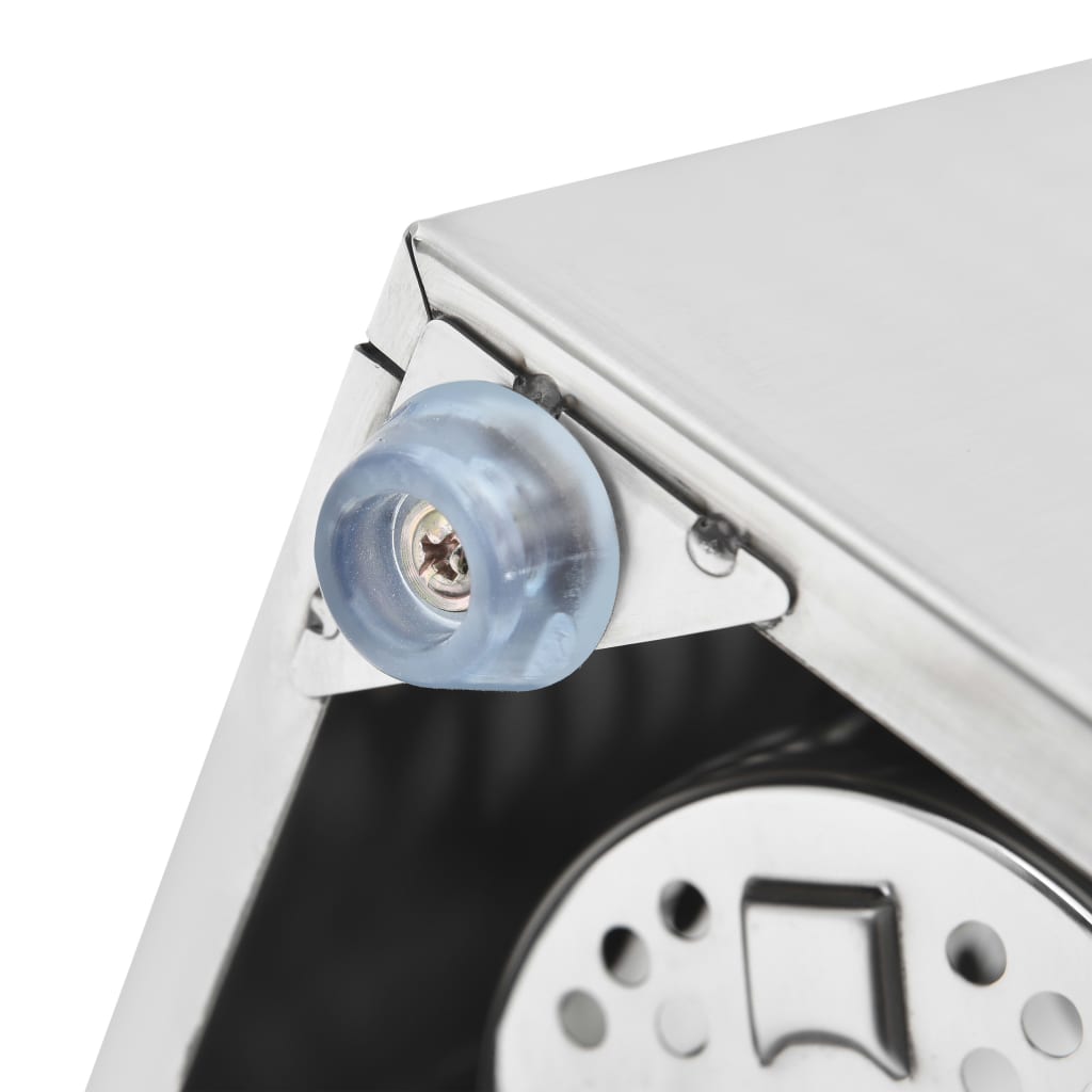 Suport de tacâmuri 8 inserții oțel inoxidabil dreptunghiular GartenMobel Dekor