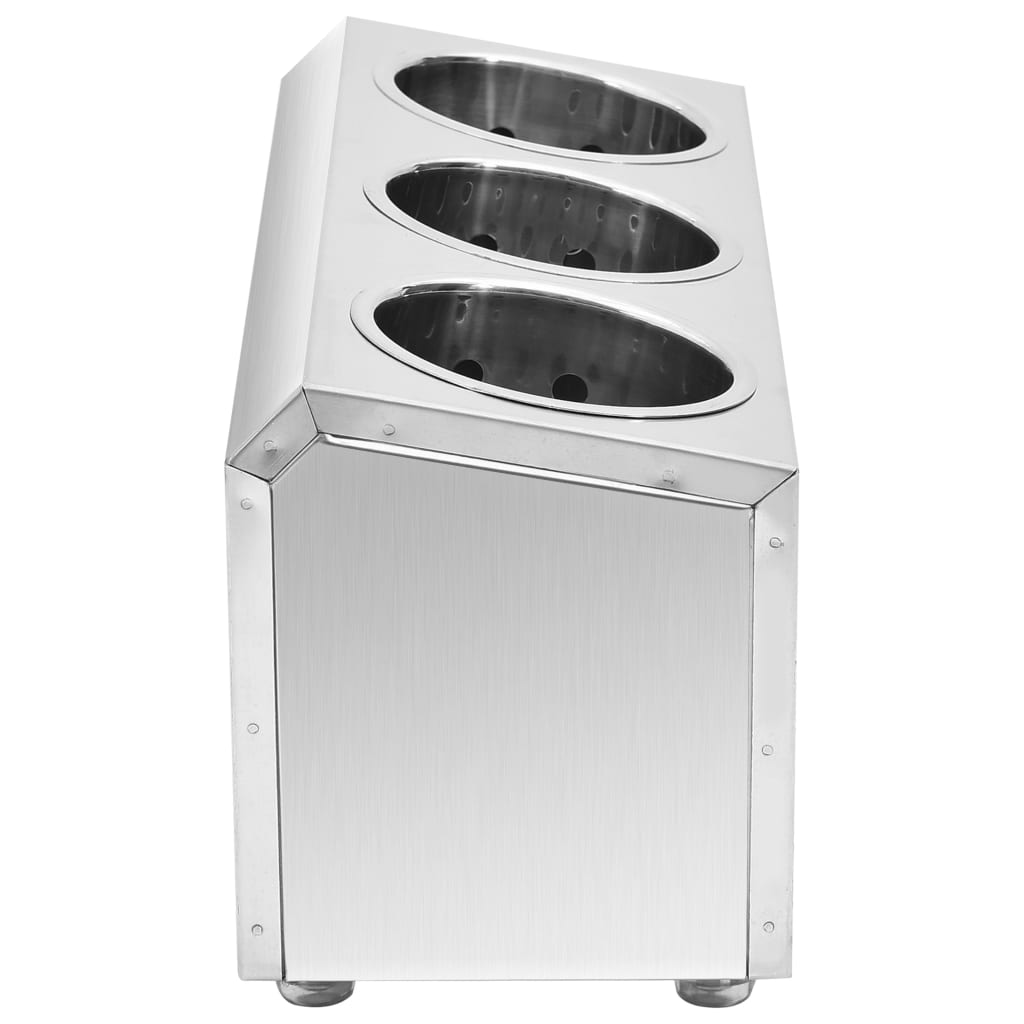 Suport pentru tacâmuri 3 inserții, oțel inoxidabil, rectangular GartenMobel Dekor