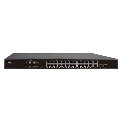 Switch 24 porturi PoE, 2 x porturi Combo 1000Mbps, 370W - UNV NSW2010-24T2GC-POE-IN SafetyGuard Surveillance